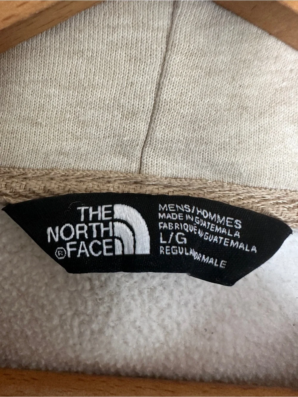 The North Face Men's Half Dome Pullover Hoodie Beige Large Gorpcore Sweatshirt